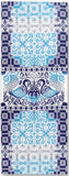 JIKAN STYLE (Kenema)  12119  [Arabesque Tile / Peacock's Void]  アラベスクタイル/孔雀の宙 -  (The dyed Tenugui)