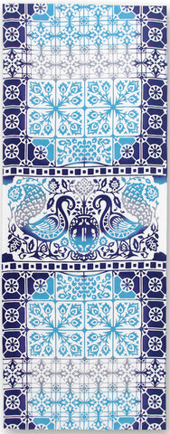 JIKAN STYLE (Kenema)  12119  [Arabesque Tile / Peacock's Void]  アラベスクタイル/孔雀の宙 -  (The dyed Tenugui)