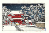 Kawase Hasui - #HKS-10   Yuki no Zojoji (Zojoji Temple in Snow) - Free Shipping