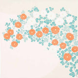Koetsu Chirimen Yuzen -   Chrysanthemum Cream   　菊 クリーム  - Furoshiki  70 x 70 cm
