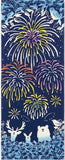 Kenema - 　Forest Fireworks　森の花火　  (The dyed Tenugui) - Japanese traditional Tenugui