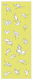 Ukiyo-e Tenugui -  Chojyugiga    Lemon yellow  鳥獣人物戯画  - (Japanese Tenugui)