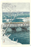 Kasamatsu Shiro - #28 Echigi Kashiwazaki (The snow at Kashiwazaki) - Free Shipping