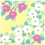 Himemusubi - Tubaki  (camellia)  椿   Light Yellow 20554-207 - Furoshiki   70 x 70 cm