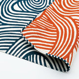 Isamonyou -  Double-Sided Dyeing  Yui 　Navy/Orange 100 伊砂文様 両面 結 アイ/オレンジ    20478-325  - Furoshiki (Japanese Wrapping Cloth)