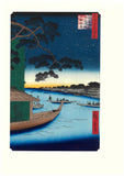Utagawa Hiroshige - No.061 The "Pine of Success" and Oumayagashi on the Asakusa River 浅草川首尾の松御厩河岸  - Free Shipping