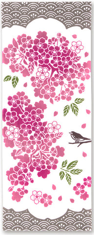 Kenema  -  50306   Budding cherry blossoms  萌芽桜/ほうがさくら  (The dyed Tenugui)
