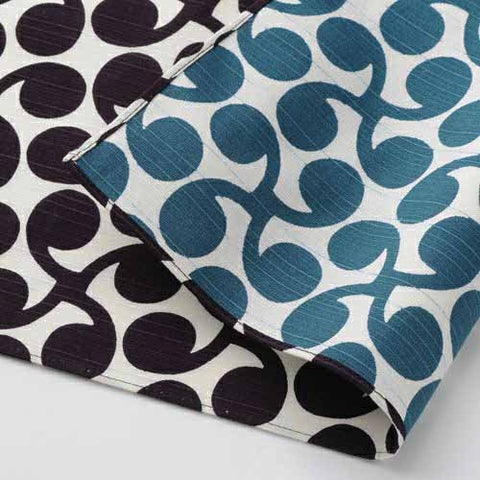 Isamonyou -  Double-Sided Dyeing 　New buds 　purple/blue  　100 伊砂文様 両面 新芽 ムラサキ/ブルー　20478-301　 - Furoshiki (Japanese Wrapping Cloth)