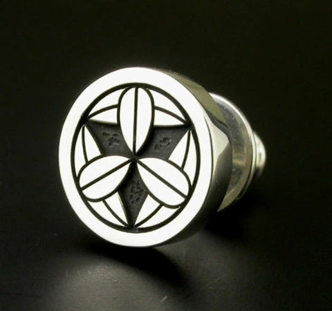 Saito -   Silver 950 Family crest earrings　(Family crest: Silver 950)