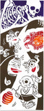 Kenema  - 50286 Ghost Test of Courage　妖怪肝試し　 Japanese Tradition Cotton Towel (The dyed Tenugui)