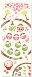Kenema  - 50309　Delicious Hina Matsuri　おいしいひな祭り　  Japanese Tradition Cotton Towel (The dyed Tenugui)