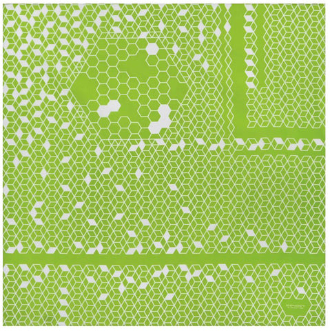 Konomi - Honeycomb Furoshiki Green    ハニカム/ライトグリーン    97X97cm  (Japanese Wrapping Cloth)