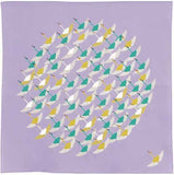 Himemusubi - Turu  (crane)  鶴   Lavender  20552-109  - Furoshiki   50 x 50 cm