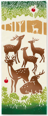 JIKAN STYLE (Kenema)  - 50319  Forest deer  森林鹿/しんりんろく   -  (The dyed Tenugui)