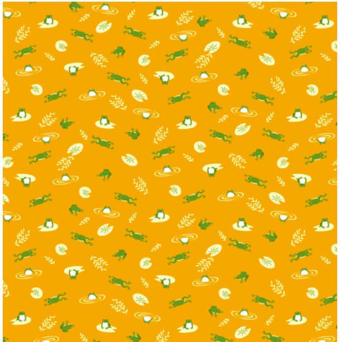 Seiran -  Frog 青嵐 綿 小 風呂敷 約48cm【かえる】MA1011  - Furoshiki (Japanese Wrapping Cloth)  48 x 48 cm