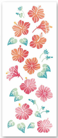 Kenema - Hibiscus Garden　ハイビスカスの庭　  (The dyed Tenugui) - Japanese traditional Tenugui