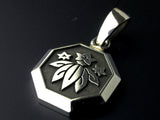 Saito - Family Crest 　Octagon shape Pendant top Silver 950   Size S