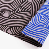 Isamonyou -  Double-Sided Dyeing Musubi Dark Grey/Blue      48 伊砂文様 両面 結 ダークグレー/ブルー   20479-142  - Furoshiki (Japanese Wrapping Cloth)