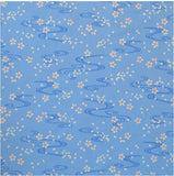 Seiran - Sakura Ryusui (Sakura flowing water)   - Furoshiki  青嵐 綿大判風呂敷 約145cm  櫻流水  (Japanese Wrapping Cloth)  145 x 145 cm