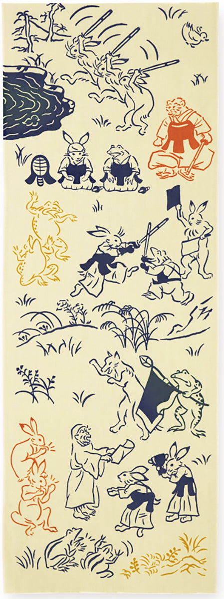 Kenema - Chojyugiga kendo 鳥獣戯画/剣道 (The dyed Tenugui