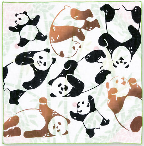 Kenema - Yumekui Panda (ゆめ食いパンダ)- Gauze Towel (Handkerchief) Double - Sided Dyring