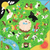 Cochae -  Japanese Folktale Mountain Edition Green 70 コチャエむすび 日本昔話山篇 グリーン   20475-202    Furoshiki 70 x 70 cm