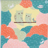 Kata Kata - Fukuro (Owl)  Pink  (フクロウ ピンク) - Furoshiki   50 x 50 cm