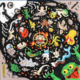 Cochae -  Yokai Hyakki Yagyo Black - 70 コチャエむすび 妖怪百鬼夜行 ブラック  　20475-203　　 Furoshiki 70 x 70 cm