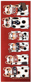 Lucky Cat  福まねき猫 - The whole family  かぞくそろって - Japanese Traditional Cotton Towel (The dyed Tenugui) - 34cm x 90cm