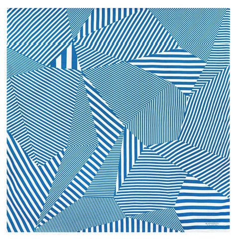 Konomi - Stripe Furoshiki Light Blue    ストライプ　(ライトブルー)  97X97cm  (Japanese Wrapping Cloth)