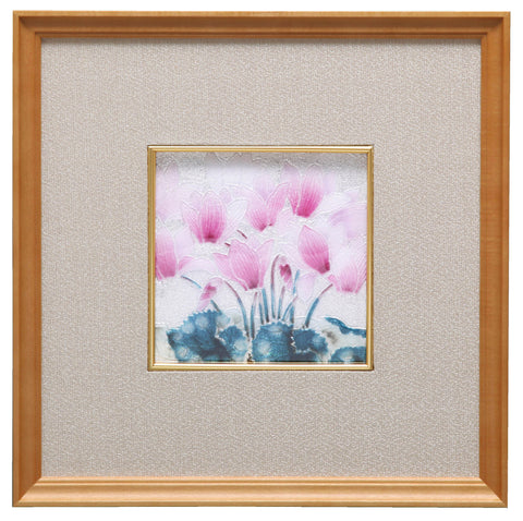 Saikosha - #112-08 Cyclamen (Framed Cloisonné ware) - Free Shipping