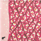 Takehisa Yumeji -Plum and cat   Pink　うめとねこ 　ピンク　 21180-108　- Furoshiki 48 x 48 cm (Copy)
