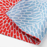 Isamonyou -  Double-Sided Dyeing 　Chrysanthemum 　Red/Sage  　100 伊砂文様 両面 菊 アカ/セイジ　20478-341　- Furoshiki (Japanese Wrapping Cloth)