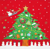 Saigiki Tango Chirimen Yusen  Furoshiki  彩時記　丹後ちりめん友仙ふろしき - Christmas クリスマス - Furoshiki (Japanese Wrapping Cloth)　68 x 68 cm 　
