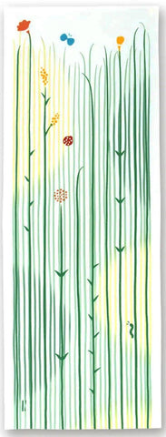 JIKAN STYLE (Kenema)  -  14754   Here and there / Grass Stripe  ここかしこ/草縞   -  (The dyed Tenugui)