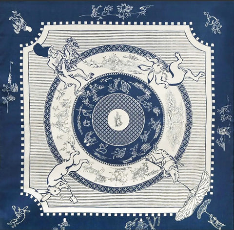Choju Giga 鳥獣戯画 -Giga kan 戯画環  Furoshiki (wrapping cloth) - Furoshiki (Japanese Wrapping Cloth)　97 x 97 cm 　　