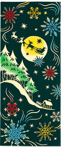 Kenema  -  50300   Moonlight Christmas    ムーンライトクリスマス     (The dyed Tenugui)