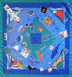Asayama Misato - Aquarium   水族館   75 x 75 cm Furoshiki (Japanese Wrapping Cloth)