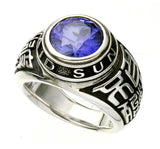 Saito - Stone College Ring with Sun Tzu Silver Ring  (Silver 925)
