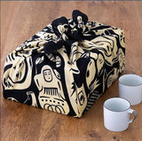 Cochae - Kyodo Gangu (Hometown Toy)  郷土玩具 ブラック 20474-301 :   Furoshiki 100 x 100 cm