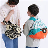 Cochae - Kyodo Gangu (Hometown Toy)  郷土玩具 ブラック 20474-301 :   Furoshiki 100 x 100 cm