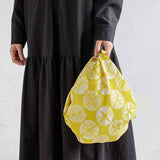 Isamonyou -  Double-Sided Dyeing Pine  (松)  Yellow/Gray     70 伊砂文様 両面 松 キイロ／グレー  20477-202　- Furoshiki (Japanese Wrapping Cloth)