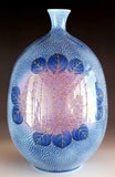 Fujii Kinsai Arita Japan - Somenishiki Kinsai Yurikou Hydrangea Vase 28.00 cm - Free Shipping