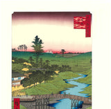 Utagawa Hiroshige - No.022 Hiroo on Furukawa River  広尾ふる川  - One hundred Famous View of Edo - Free Shipping