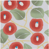 Takehisa Yumeji - Tsubaki (Camellia) Light gray  つばき  ライトグレー 　21181-229 - Furoshiki 90 x 90 cm