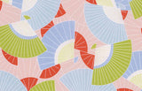 Himemusubi - Fan (pink) 扇子 ピンク   - Furoshiki   70 x 70 cm