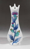 Fujii Kinsai Arita Japan - Iro Nabeshima Style kikyoe & Ran vase 18.90 cm  - Free Shipping