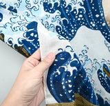 Ukiyo-e Furoshiki - Hokusai The Great Wave off Kanagawa  北斎浪97  -  Furoshiki (Japanese Wrapping Cloth)　97 x 97 cm 　　
