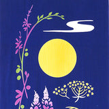 Kenema  -  Yoruni Tsuki to Usagi to   夜に月と兎と    (The dyed Tenugui)
