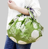 Choju Giga 鳥獣戯画 - Polka dots / Purple x Yellow-green B  水玉／紫×黄緑Ｂ    - Double-sided furoshiki (wrapping cloth) - Furoshiki (Japanese Wrapping Cloth)　105 x 105 cm 　　